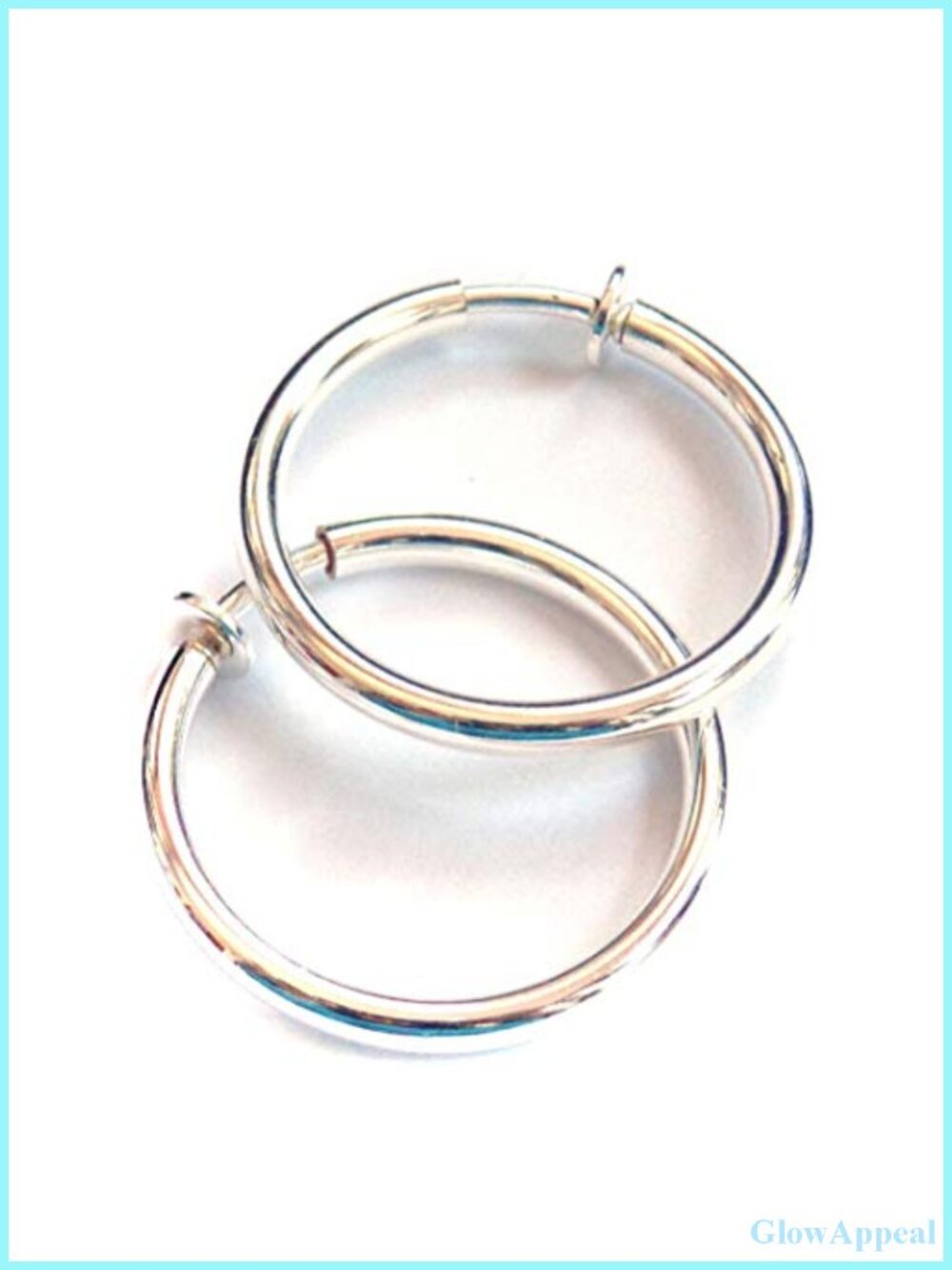 Round Shiny Plated Hoop Earrings, Hypo-Allergenic, Clip-On, 1.25 inch, Gold or